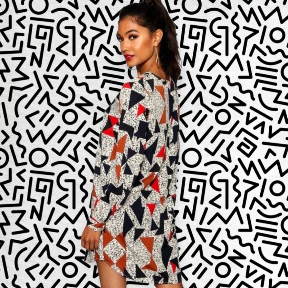 Womens Geometric Pattern Dress